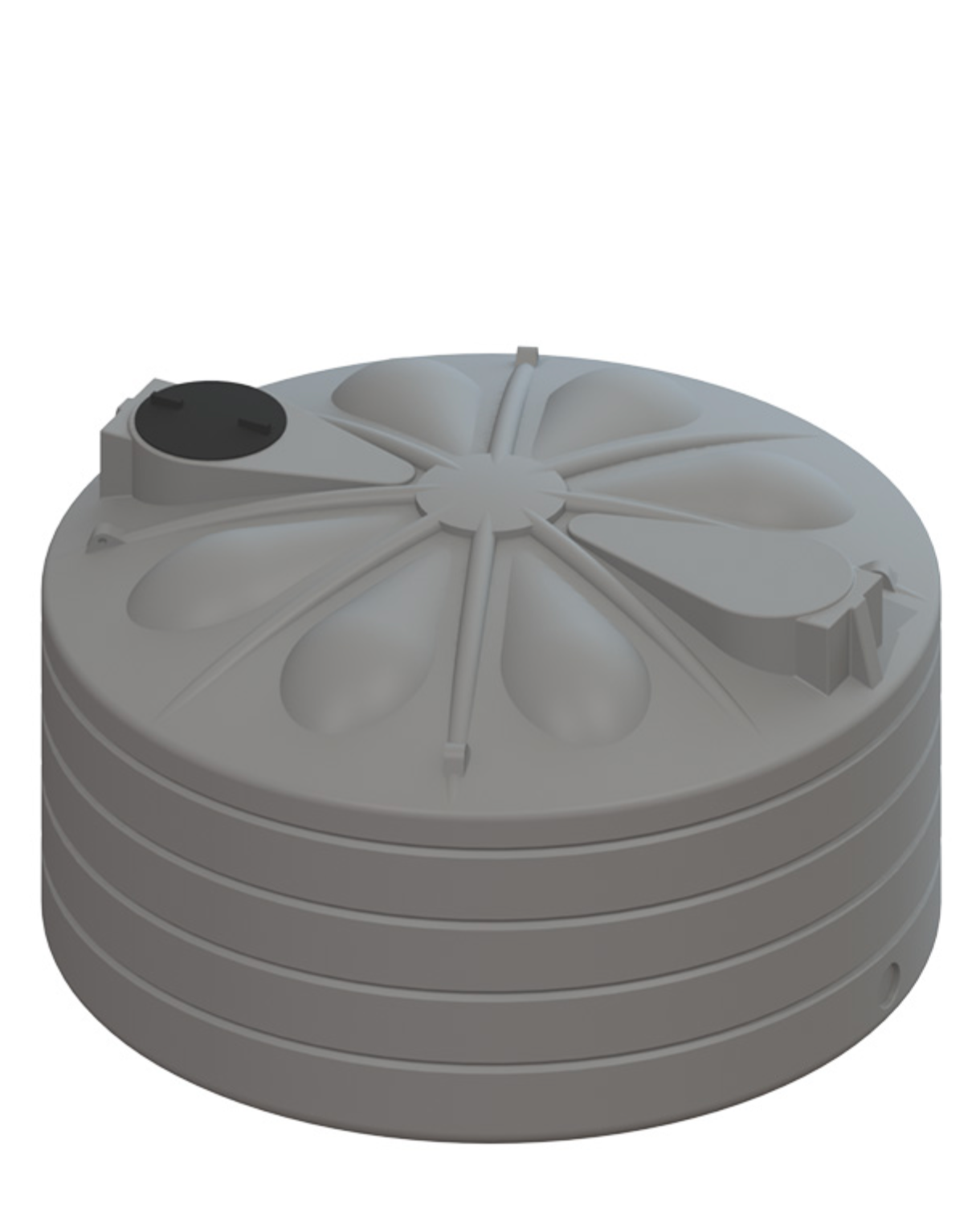 16,000ltr Plastic Water Storage Tank Dark Grey