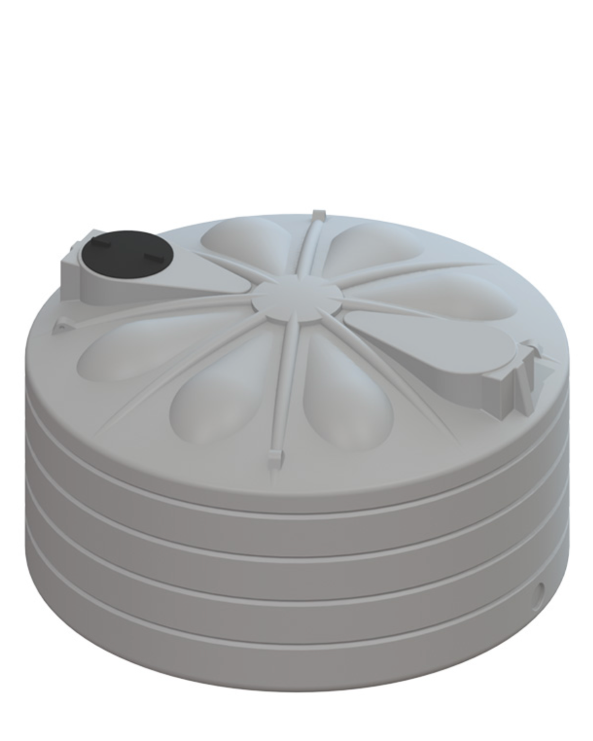 16,000ltr Plastic Water Storage Tank Light Grey