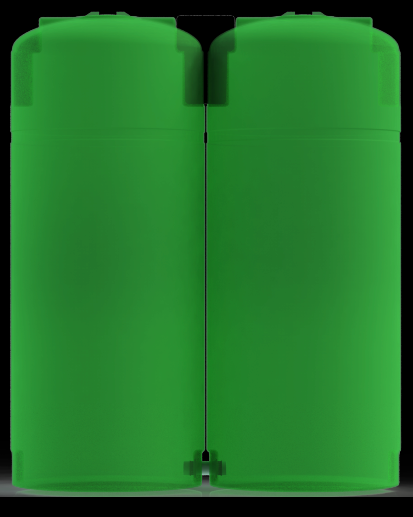 1,000 Lr Slimline Tank Joined Xray view