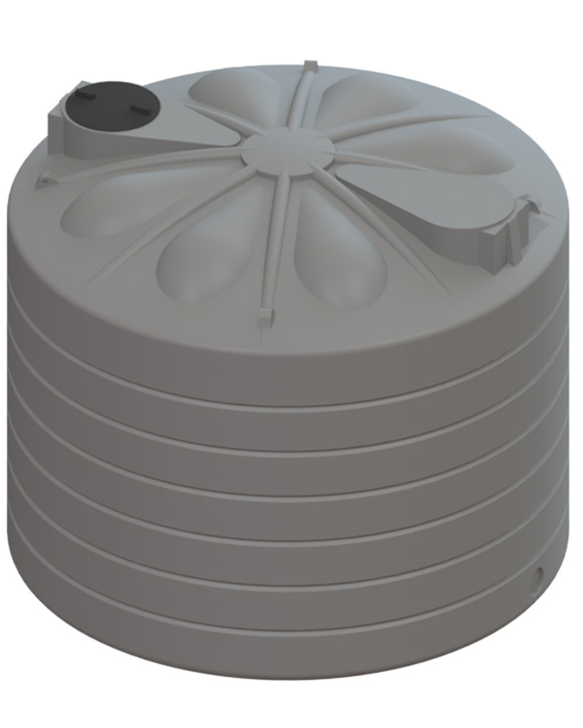25,000ltr Plastic Water Tank Dark Grey
