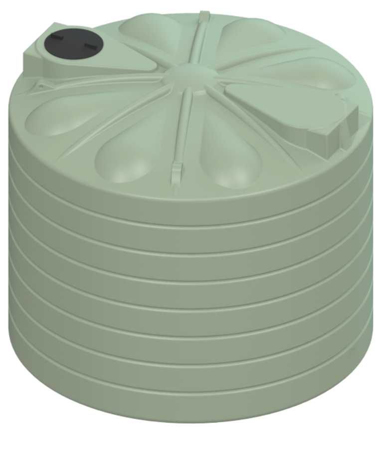31,000ltr Plastic Water Tank Mist Green