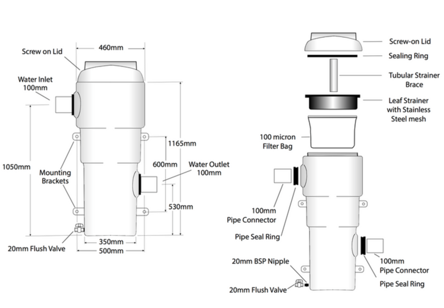 Aquafilter PT-FILTER Schematic