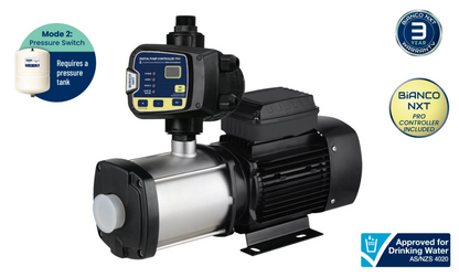 Bianco Multi-Pro Stainless Steel Pressure System Pump with Controller Information
