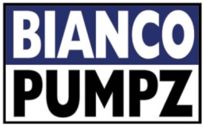 Logo of Bianco Pumpz with a blue and white background