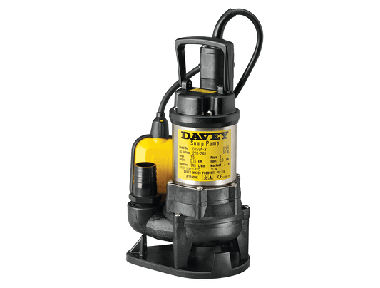 Davey D15VA Vortex submersible pump on a black background