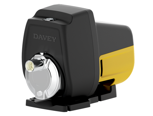 Black and yellow pump Davey Evodrive on a white background