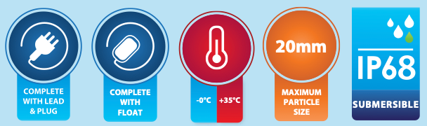 Ecosub pump feature icons