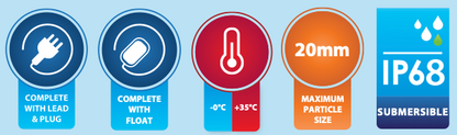 Ecosub pump feature icons