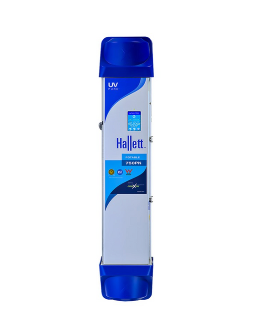 Hallatt UV water treatment device on a white background 750PN