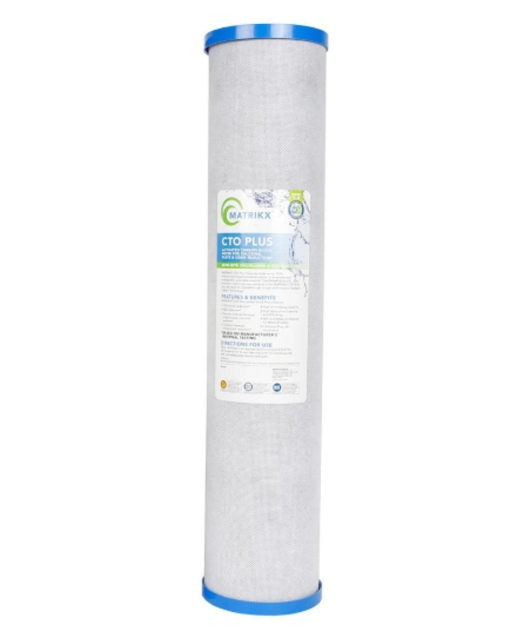 Matrixx CTO Plus filter cartridge with a blue top and bottom on a white background