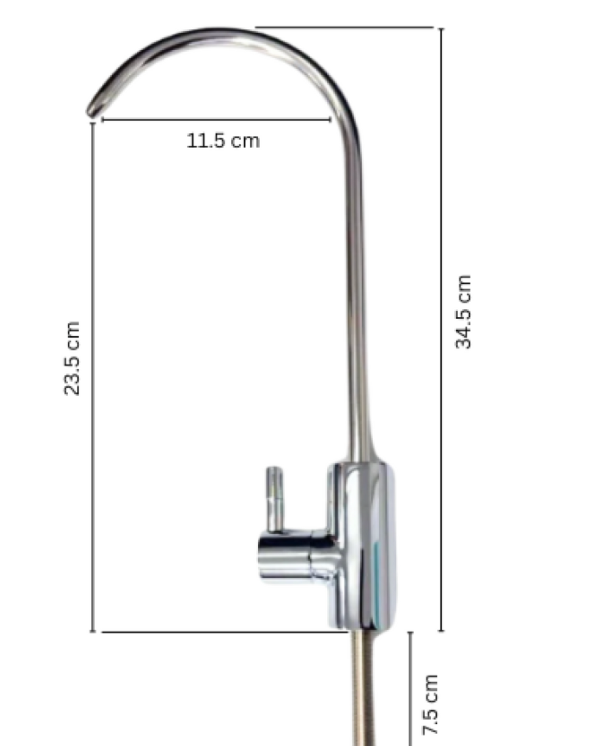 PLAT-S tap with Dimensions