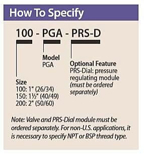 Rain Bird PGA Solenoid Valves how_to_specify