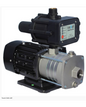 Trevoli CM2-40E electric pump with a black motor and control box mounted on a silver metal cylinder, shown on a white background.