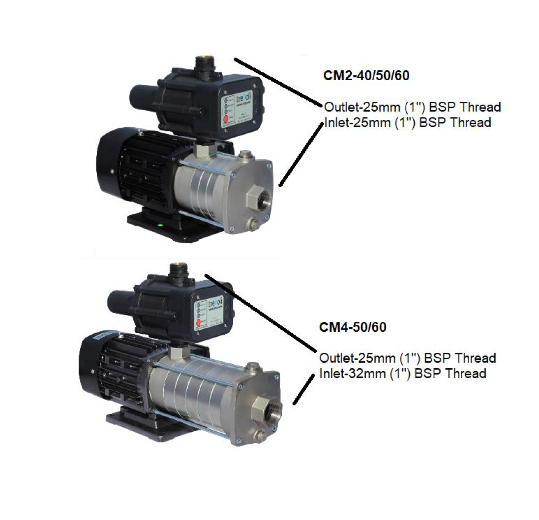 Trevoli CM Series Multi Stage Pump Outlet Information