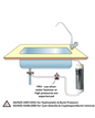 Illustrative inline undersink filter installation with dedicated tap, take-off valve and PRV